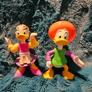 Vintage Donald Duck Daisy Duck Figurine Toys Disney Mcdonalds Happy‎ Meal Toy
